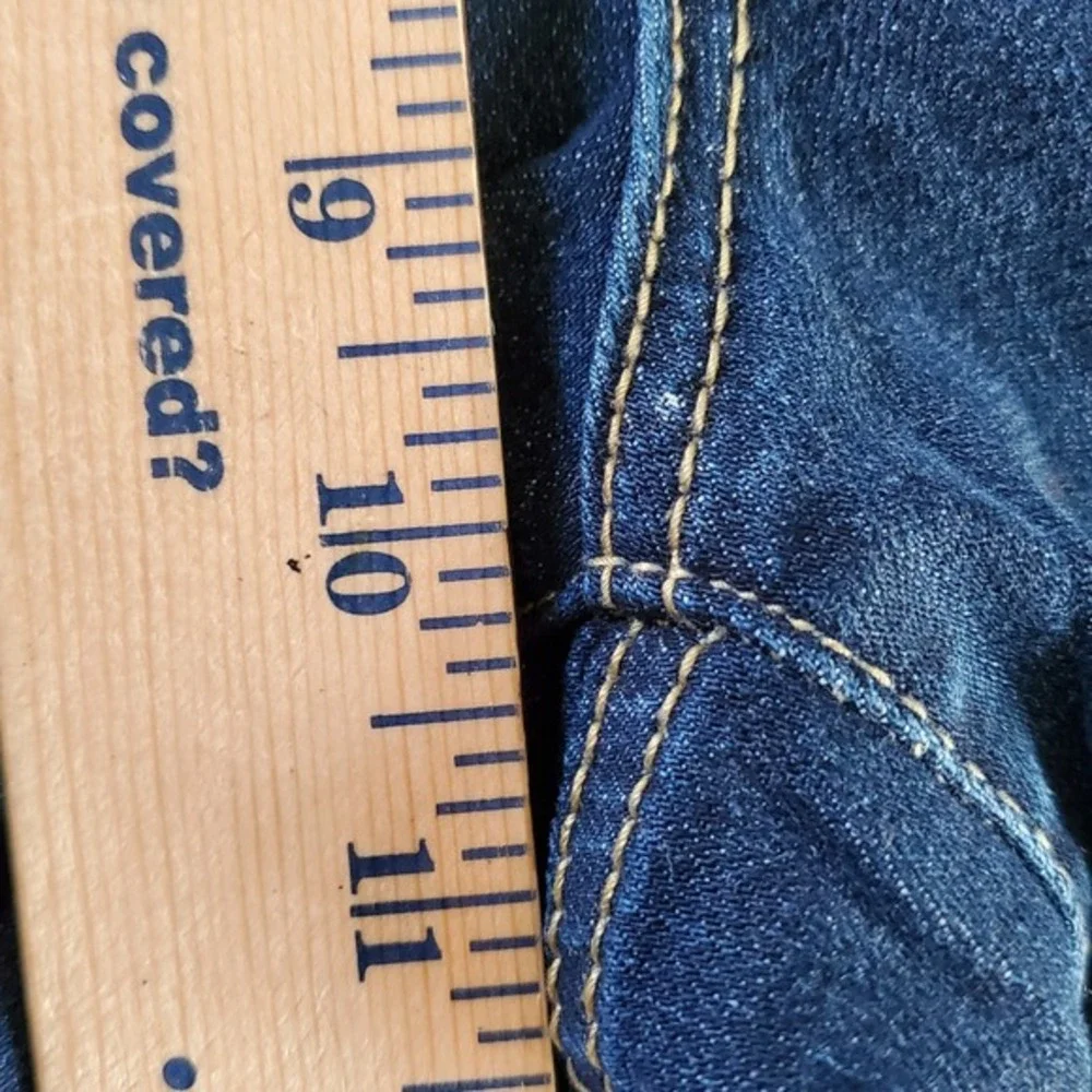 Seven7 Sunset Bermuda Denim Shorts Dark Wash Stretch Cuffed Size 14‎